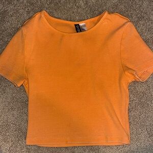 Orange crop top